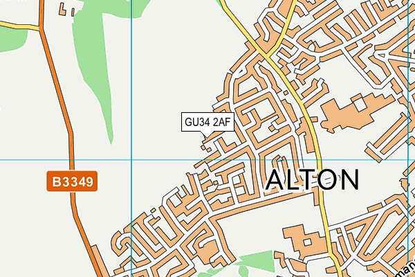 GU34 2AF map - OS VectorMap District (Ordnance Survey)