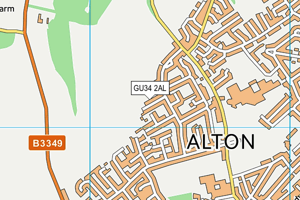 GU34 2AL map - OS VectorMap District (Ordnance Survey)