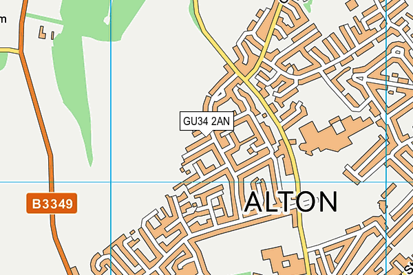 GU34 2AN map - OS VectorMap District (Ordnance Survey)