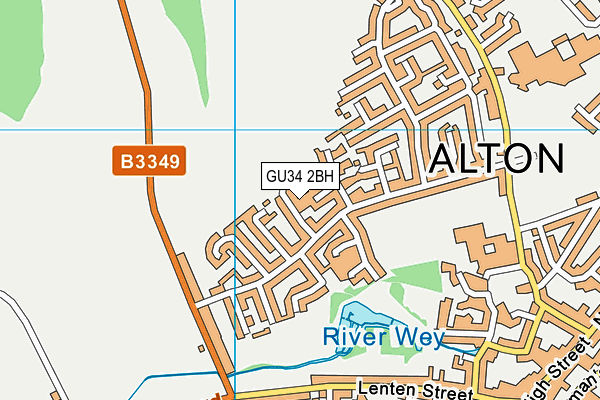 GU34 2BH map - OS VectorMap District (Ordnance Survey)