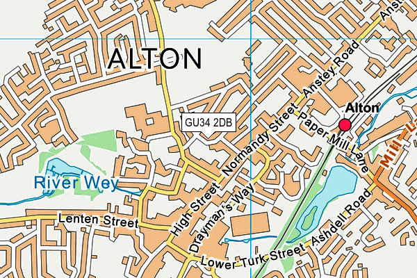 GU34 2DB map - OS VectorMap District (Ordnance Survey)