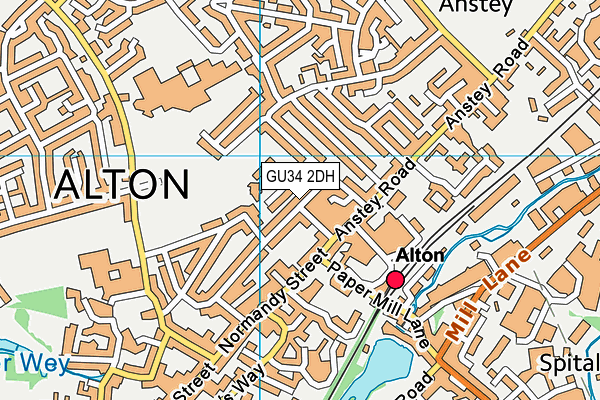 GU34 2DH map - OS VectorMap District (Ordnance Survey)