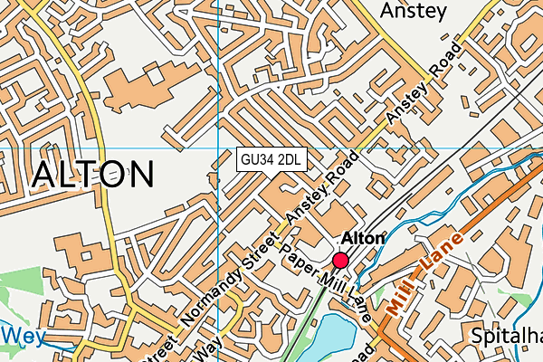 GU34 2DL map - OS VectorMap District (Ordnance Survey)