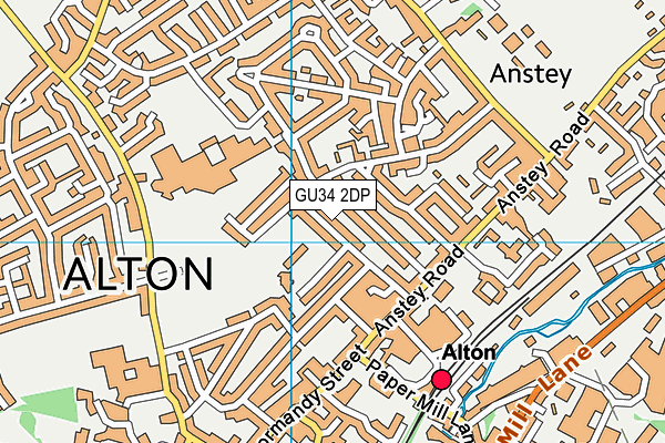 GU34 2DP map - OS VectorMap District (Ordnance Survey)