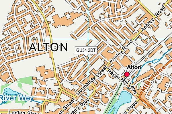 GU34 2DT map - OS VectorMap District (Ordnance Survey)