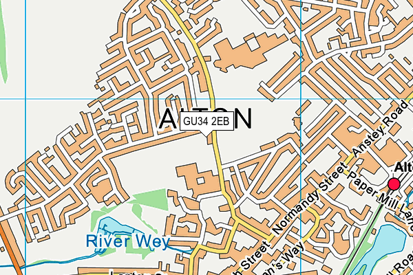 GU34 2EB map - OS VectorMap District (Ordnance Survey)