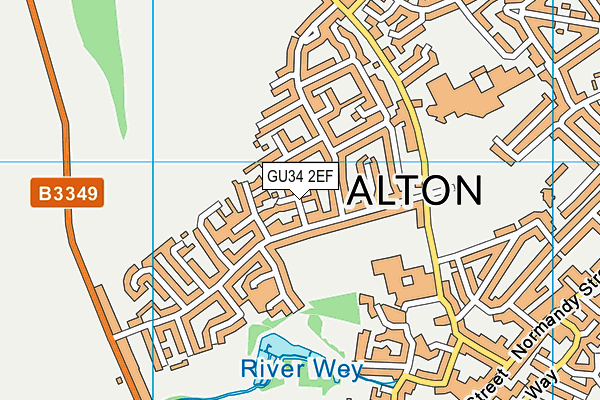 GU34 2EF map - OS VectorMap District (Ordnance Survey)