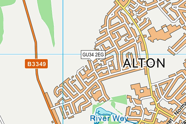 GU34 2EG map - OS VectorMap District (Ordnance Survey)