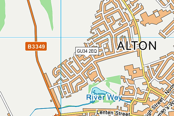 GU34 2EQ map - OS VectorMap District (Ordnance Survey)