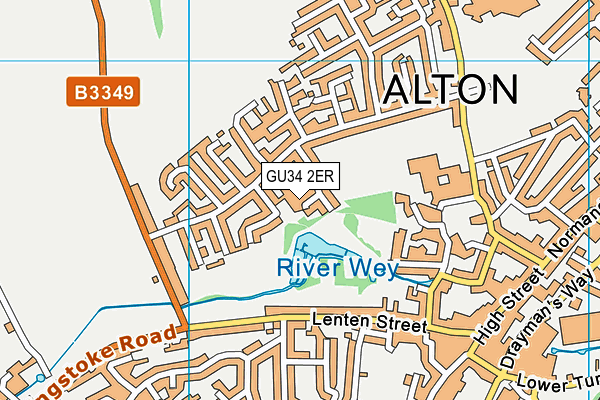 GU34 2ER map - OS VectorMap District (Ordnance Survey)