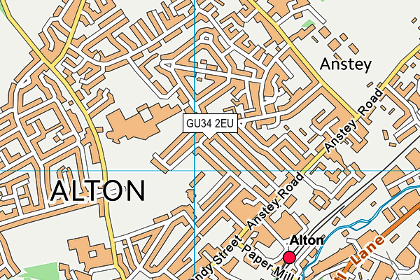 GU34 2EU map - OS VectorMap District (Ordnance Survey)