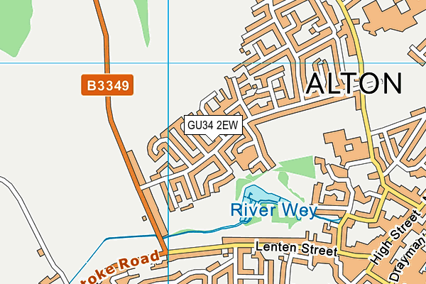 GU34 2EW map - OS VectorMap District (Ordnance Survey)