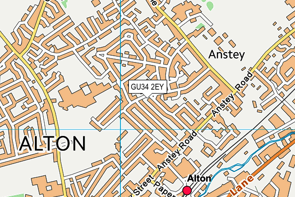 GU34 2EY map - OS VectorMap District (Ordnance Survey)