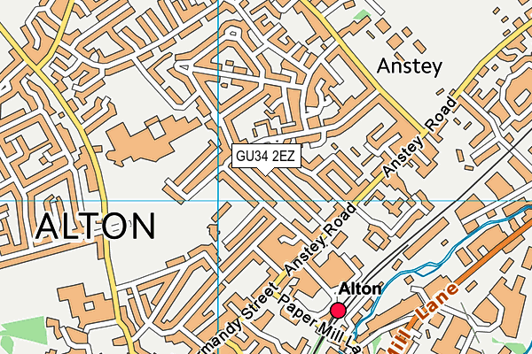 GU34 2EZ map - OS VectorMap District (Ordnance Survey)