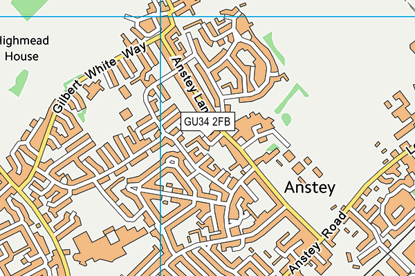 GU34 2FB map - OS VectorMap District (Ordnance Survey)