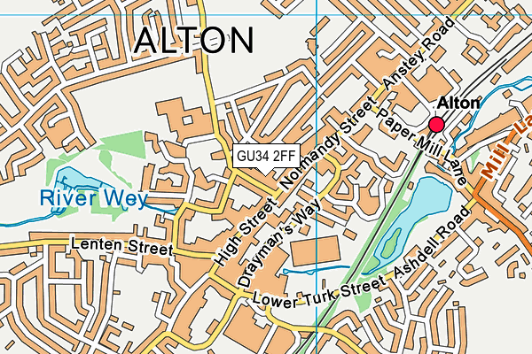 GU34 2FF map - OS VectorMap District (Ordnance Survey)