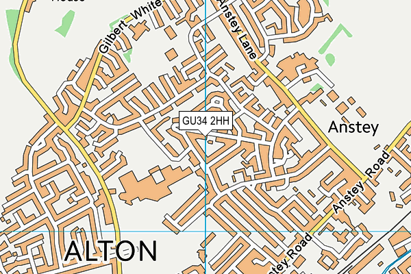 GU34 2HH map - OS VectorMap District (Ordnance Survey)