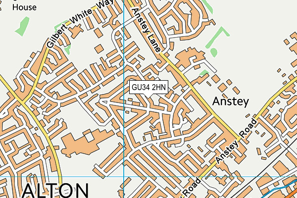 GU34 2HN map - OS VectorMap District (Ordnance Survey)