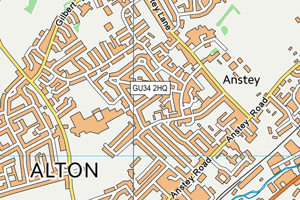 GU34 2HQ map - OS VectorMap District (Ordnance Survey)