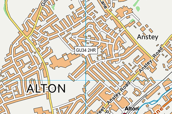 GU34 2HR map - OS VectorMap District (Ordnance Survey)