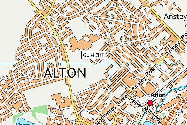 GU34 2HT map - OS VectorMap District (Ordnance Survey)