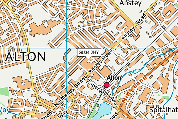 GU34 2HY map - OS VectorMap District (Ordnance Survey)