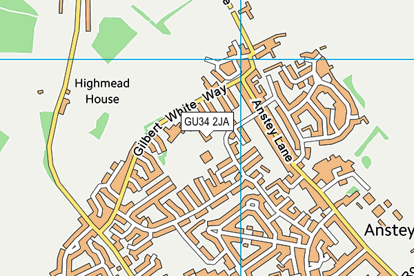 Wootey Junior School map (GU34 2JA) - OS VectorMap District (Ordnance Survey)