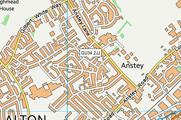 GU34 2JJ map - OS VectorMap District (Ordnance Survey)