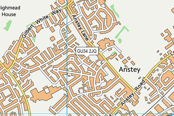 GU34 2JQ map - OS VectorMap District (Ordnance Survey)