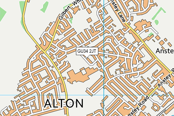 GU34 2JT map - OS VectorMap District (Ordnance Survey)