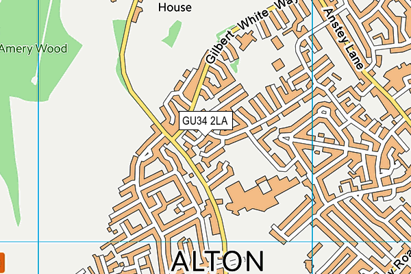 GU34 2LA map - OS VectorMap District (Ordnance Survey)