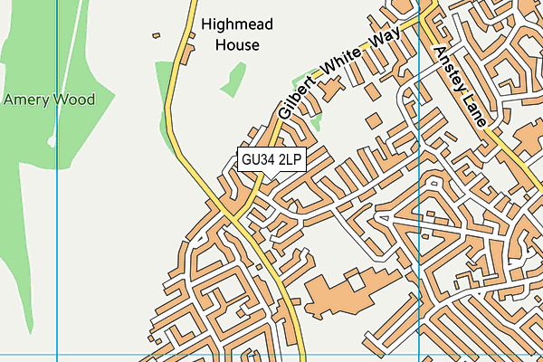 GU34 2LP map - OS VectorMap District (Ordnance Survey)