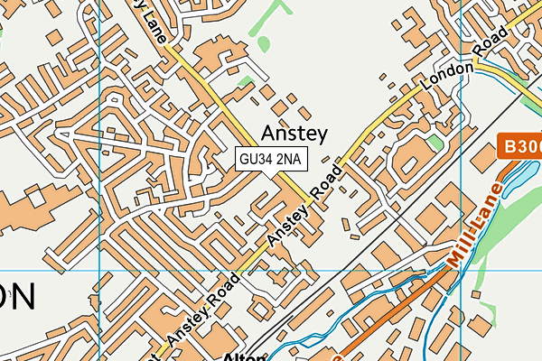 GU34 2NA map - OS VectorMap District (Ordnance Survey)