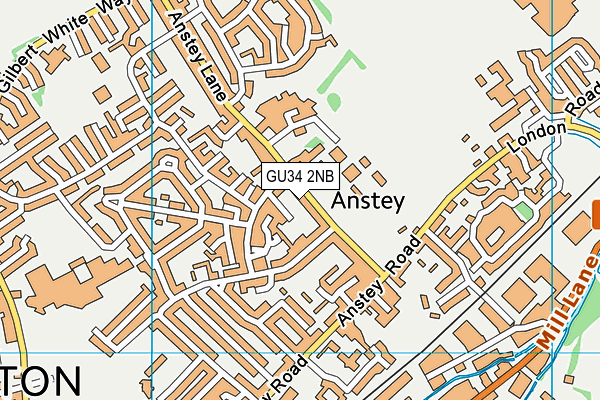 Anstey Park map (GU34 2NB) - OS VectorMap District (Ordnance Survey)