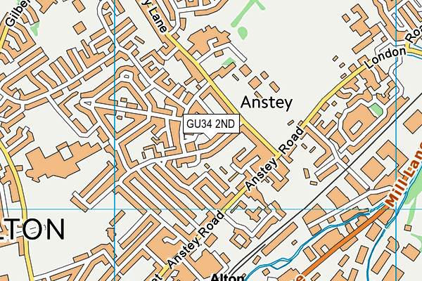 GU34 2ND map - OS VectorMap District (Ordnance Survey)