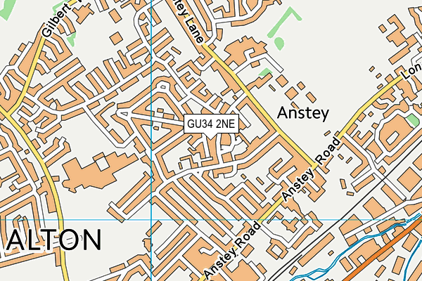 GU34 2NE map - OS VectorMap District (Ordnance Survey)