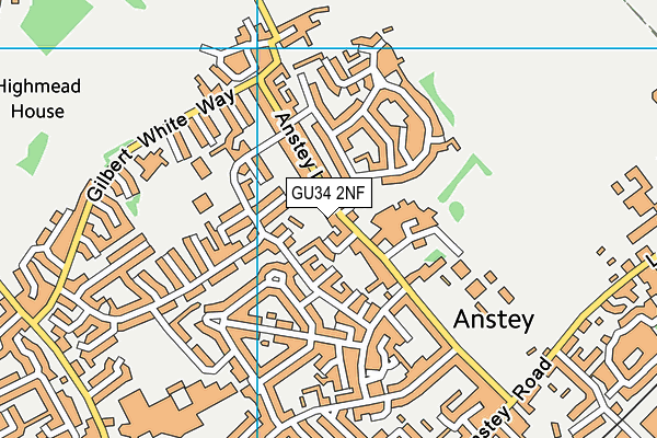 GU34 2NF map - OS VectorMap District (Ordnance Survey)