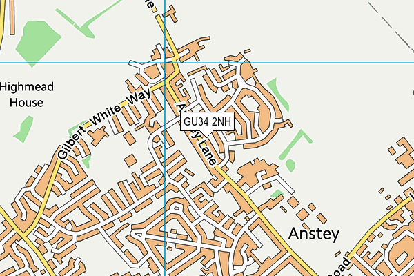 GU34 2NH map - OS VectorMap District (Ordnance Survey)