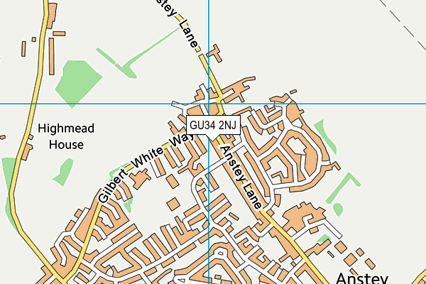 GU34 2NJ map - OS VectorMap District (Ordnance Survey)