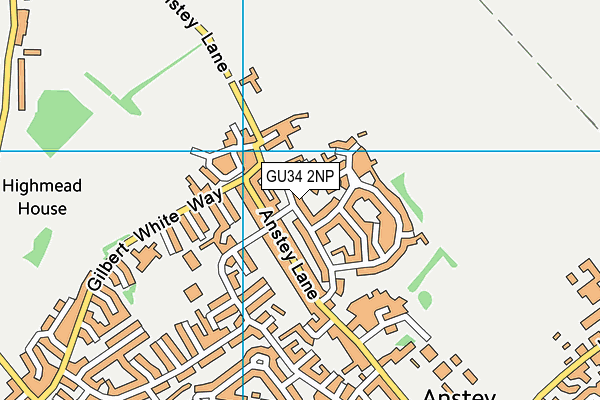 GU34 2NP map - OS VectorMap District (Ordnance Survey)