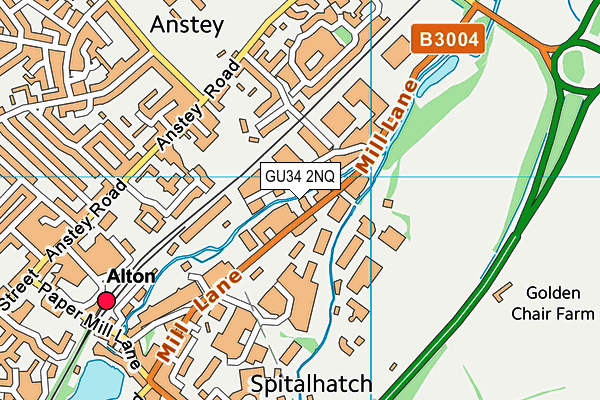 GU34 2NQ map - OS VectorMap District (Ordnance Survey)