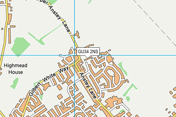 GU34 2NS map - OS VectorMap District (Ordnance Survey)