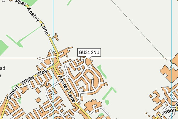 GU34 2NU map - OS VectorMap District (Ordnance Survey)