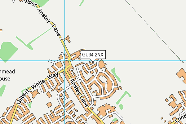 GU34 2NX map - OS VectorMap District (Ordnance Survey)