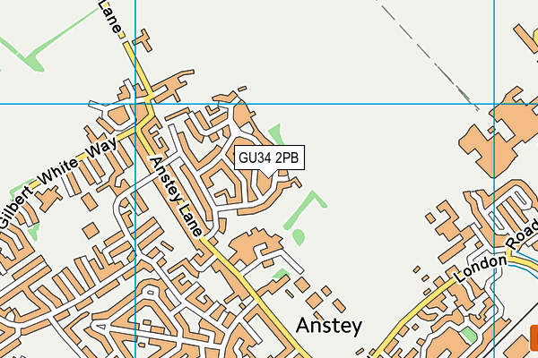 GU34 2PB map - OS VectorMap District (Ordnance Survey)