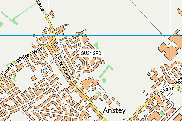 GU34 2PD map - OS VectorMap District (Ordnance Survey)