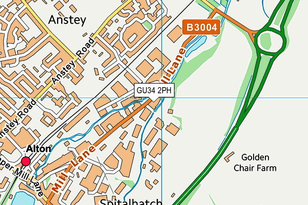 GU34 2PH map - OS VectorMap District (Ordnance Survey)