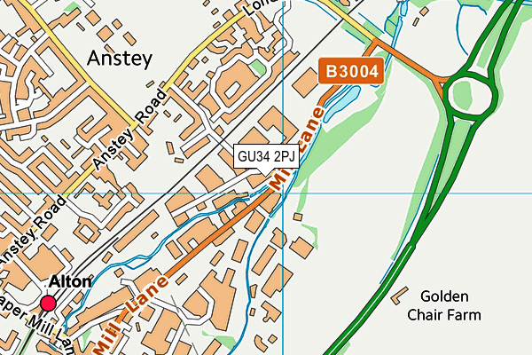 GU34 2PJ map - OS VectorMap District (Ordnance Survey)