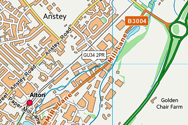 GU34 2PR map - OS VectorMap District (Ordnance Survey)