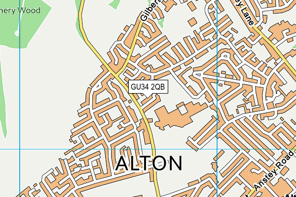 GU34 2QB map - OS VectorMap District (Ordnance Survey)